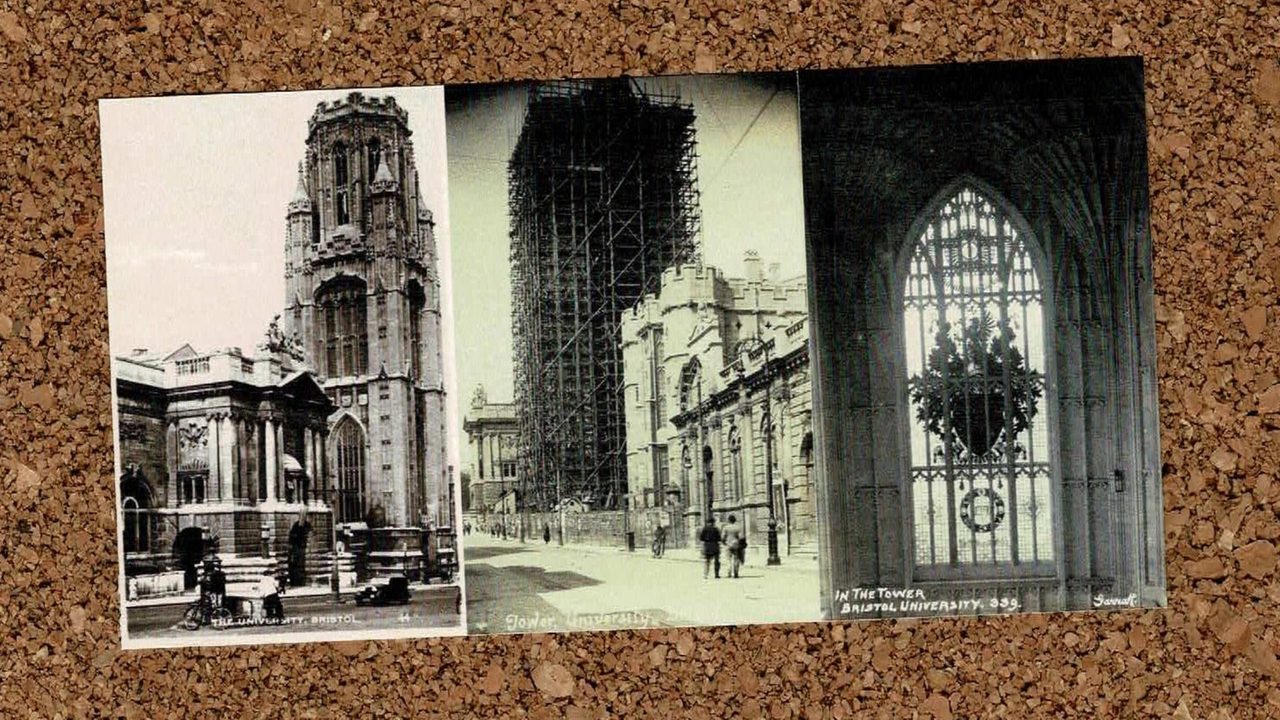 Higher education postcard: The Wills Tower, Bristol