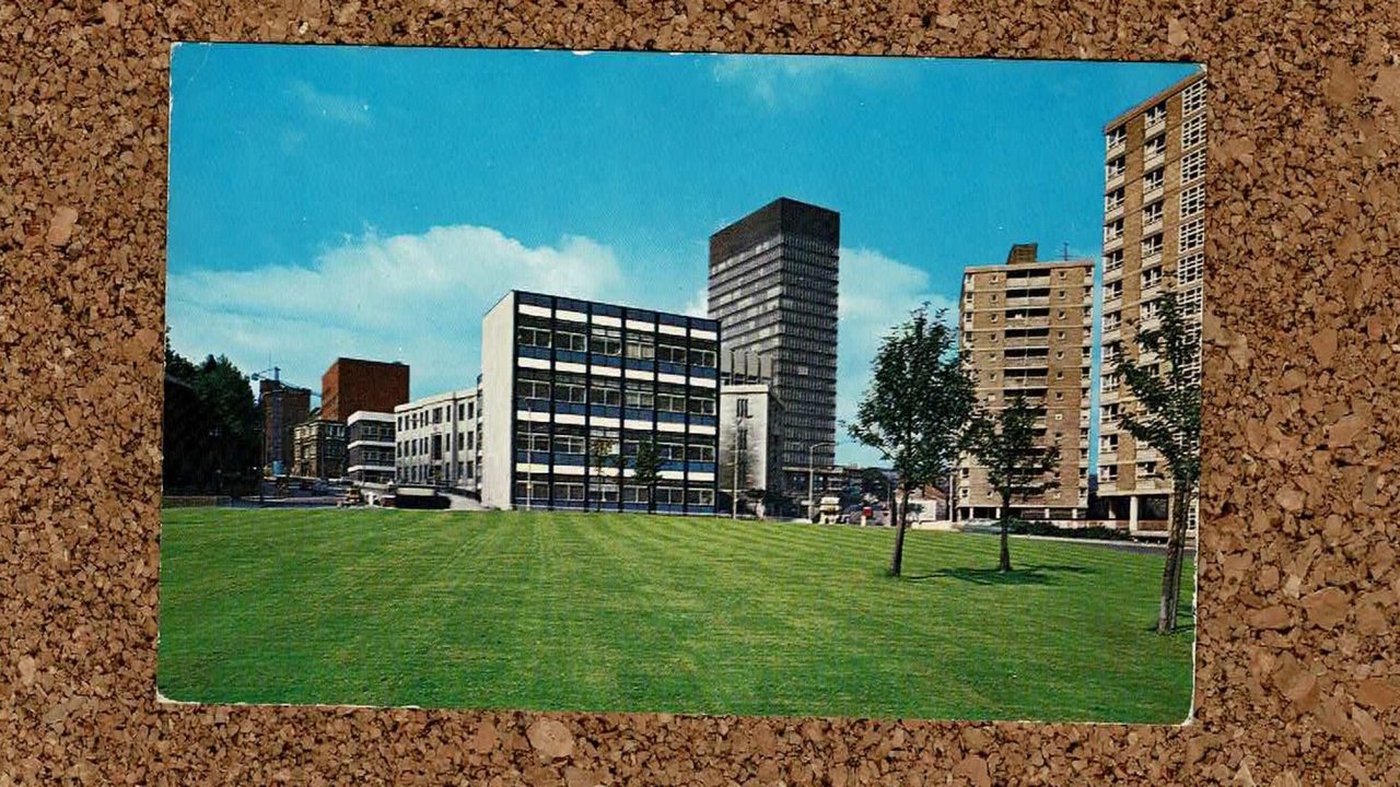 Higher education postcard: the Arts Tower, University of Sheffield