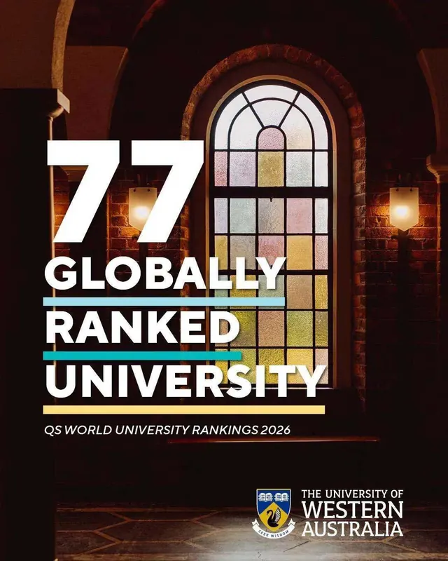 2026年QS世界大学排名中澳大利亚西澳大学排名世界第77