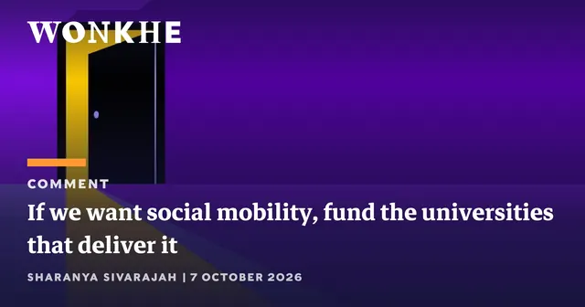 If we want social mobility, fund the universities that deliver it