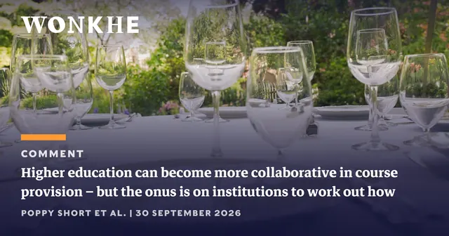 Higher education can become more collaborative in course provision – but the onus is on institutions to work out how