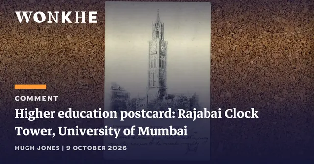 Higher education postcard: Rajabai Clock Tower, University of Mumbai