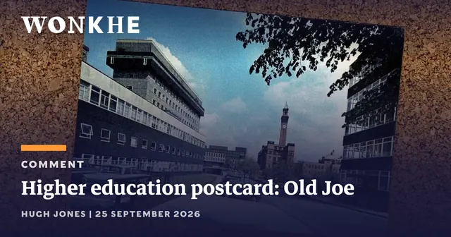 Higher education postcard: Old Joe