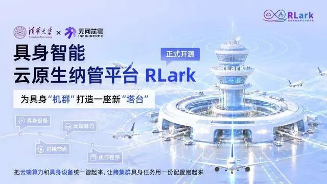 清华大学联合无问芯穹开源具身智能云原生纳管平台RLark，5分钟接入、10秒启动任务